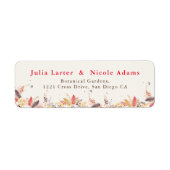 Wilde bosbloemen varens paddestoelen gebladerte tr etiket (Voorkant)