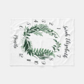 Wilde bosbotanische maandelijkse Baby mijlpaal Fleece Deken (Voorkant (Horizontaal))