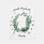 Wilde bosbotanische maandelijkse Baby mijlpaal Fleece Deken (Voorkant)