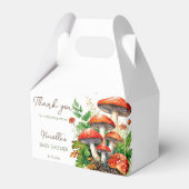 Wilde bospaddenstoelen baby shower begunstigt sjab bedankdoosjes (Voorkant Zijde)
