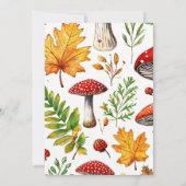 Wilde bospaddenstoelen baby shower sjabloon kaart (Achterkant)