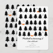 wilde bosrijen op witte achtergrond kaart (Voorkant / Achterkant)