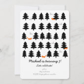 wilde bosrijen op witte achtergrond kaart (Voorkant)