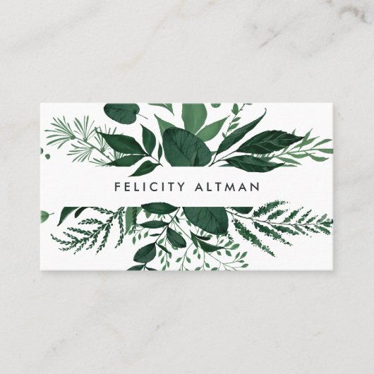 Wilde bossen | Botanische QR-code Visitekaartje (Voorkant)