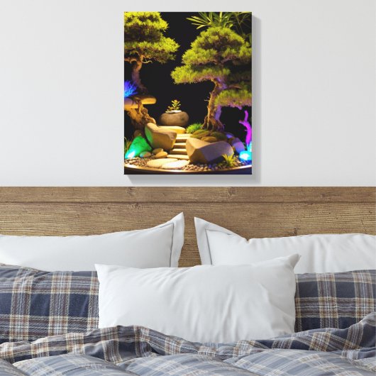 Wilde Bossen Kicks Canvas Afdruk (Insitu (Slaapkamer))