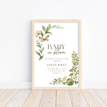 Wilde botanische Baby in Bloom Rustic Welcome