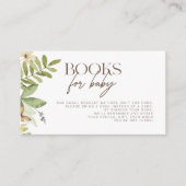 Wilde botanische bijtende boeken voor Baby Informatiekaartje (Voorkant)