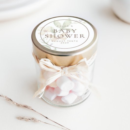 Wilde Botanische Rustieke Bloemen Uitnodiging & Fa Ronde Sticker