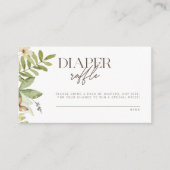 Wilde botanische superdunne luierspoel informatiekaartje (Voorkant)