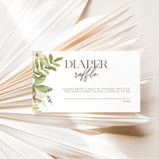 Wilde botanische superdunne luierspoel informatiekaartje