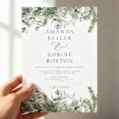 Wilde botanische trouwkaart kaart