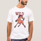 Wilde boze paard t-shirt (Voorkant)