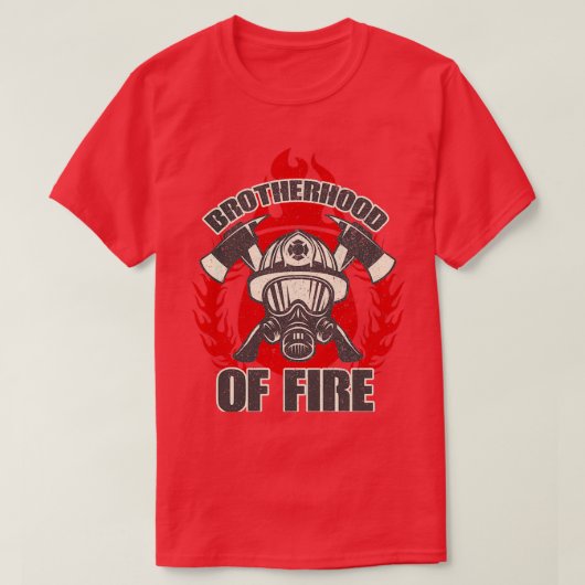 Wilde brandweerman Brotherhoold Retro (2) T-shirt (Design voorkant)