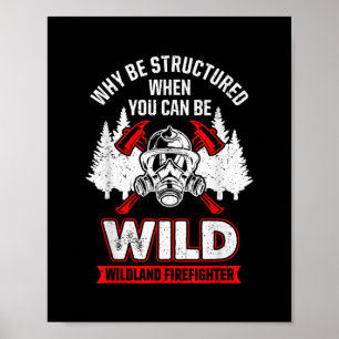 Wilde brandweerman poster