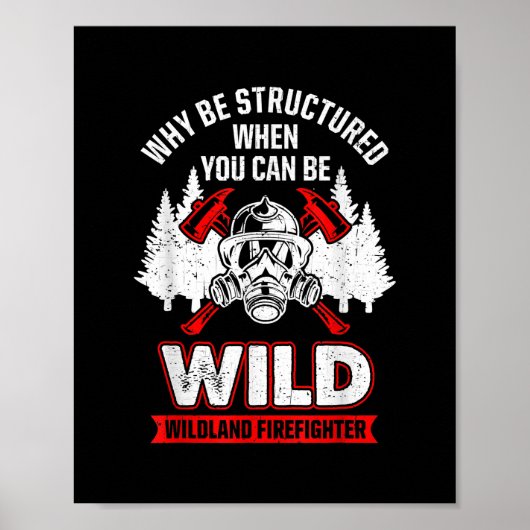 Wilde brandweerman poster (Voorkant)