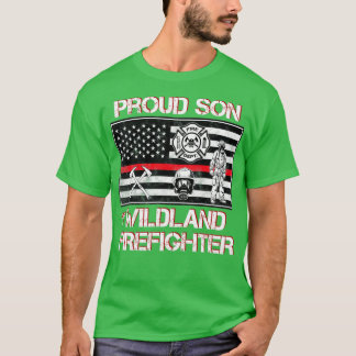 Wilde brandweerman Zoon Thin Red Line Smokejumper T-shirt