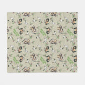 Wilde Brasvakantie Patronen Fleece Deken (Voorkant (Horizontaal))