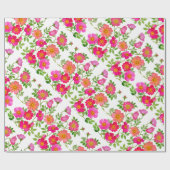 Wilde Briar Roos Floral wrapping Paper Cadeaupapier (Vlak)