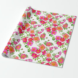 Wilde Briar Roos Floral wrapping Paper Cadeaupapier