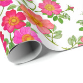 Wilde Briar Roos Floral wrapping Paper Cadeaupapier (Rol Hoek)