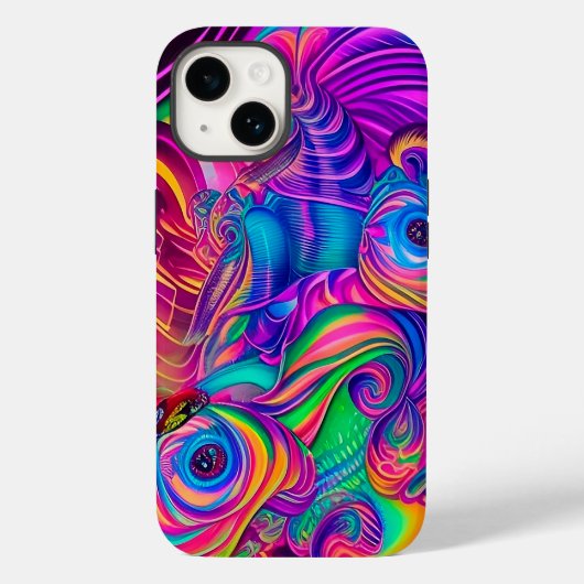 Wilde, briljante trippy artsy leuk, creatief Case-Mate iPhone case (Achterkant)