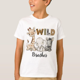 Wilde broer van de Birthday Boy Safari Birthday T-shirt