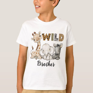 Wilde broer van de Birthday Boy Safari Birthday T-shirt