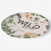 Wilde Bruid | Jungle Bruidsmeisjesfeestje Papieren Bordje (Gekanteld)