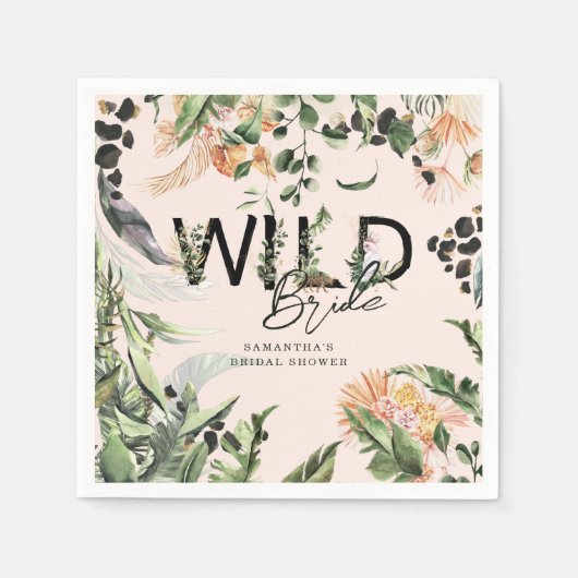 Wilde Bruid | Jungle Bruidsuitstap Servet (Voorkant)