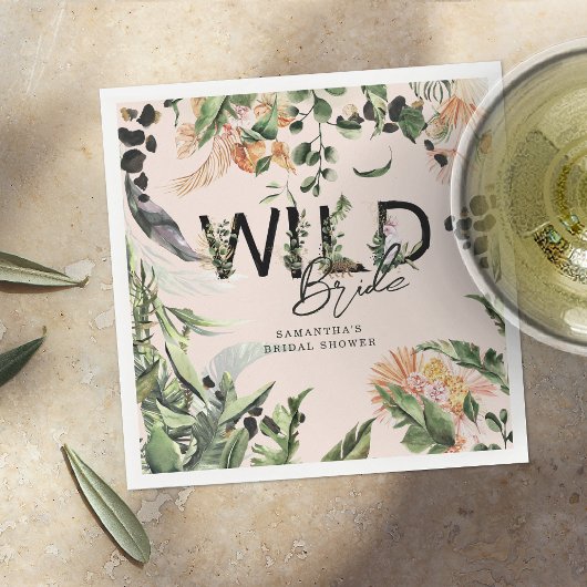 Wilde Bruid | Jungle Bruiloft Borrel Servet
