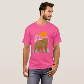 Wilde bruin Beer bos Natuur Dier B T-shirt (Voorkant volledig)