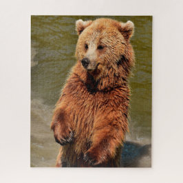 Wilde bruine beren. legpuzzel