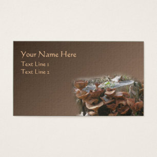 Wilde bruine paddenstoel Natuur Visitekaartje