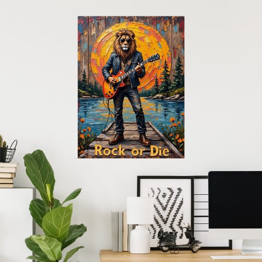 Wilde Brul: Gitaar bij het Water Poster (Thuiskantoor)