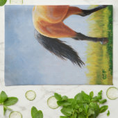 Wilde Buckskin Horse runnen Theedoek (Gevouwen)