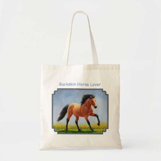Wilde Buckskin Horse runnen Tote Bag (Voorkant)