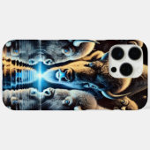 Wilde buffels verzamelen zich onder hemelse sterre Case-Mate iPhone case (Achterkant (horizontaal))