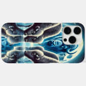 Wilde buffels verzamelen zich onder kosmisch sterr Case-Mate iPhone case (Achterkant (horizontaal))