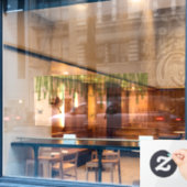 Wilde buitenste rand naadloos vensterdecaal weven raamsticker (Cafe Raam)