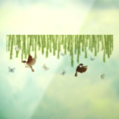 Wilde buitenste rand naadloos vensterdecaal weven raamsticker (Vel 3)