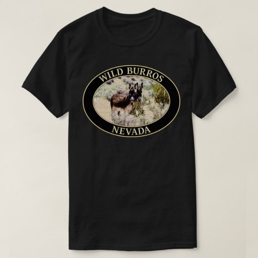 Wilde Burros Ezels van Nevada 1 T-shirt (Design voorkant)