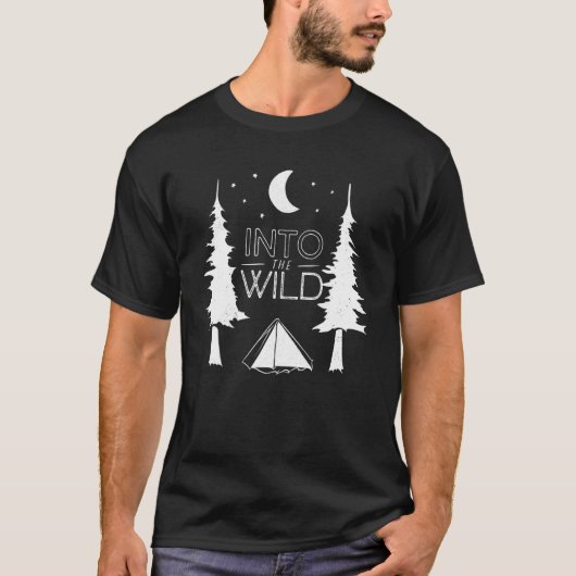 Wilde Camping Wilderness Backpackaging T-shirt (Voorkant)