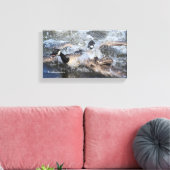 Wilde (Canada) Goose Chase: De spat bij Piper Spit Canvas Afdruk (Insitu (Woonkamer))