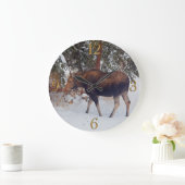 Wilde Canadese eland in de winter Sneeuw V Grote Klok (Huis)