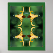 Wilde Canadese lelie en insectenspiegel Abstract Poster (Voorkant)