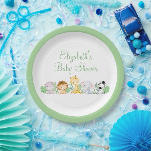 Wilde chique oerwoud baby shower papieren bordje (Feest)