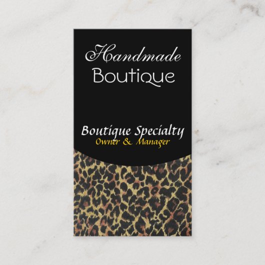 Wilde Cougar Animal Print Designer Makeup Salon Visitekaartje (Voorkant)