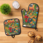Wilde Creatie  Ovenwant & Pannenlap Set (Top down)