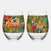 Wilde Creatie Wijnglas Zonder Voet (Achterkant)