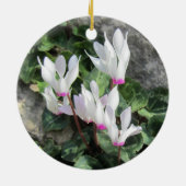 Wilde Cyclamen Keramisch Ornament (Achterkant)